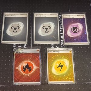 x5 Pokémon Cosmo Holo Energy Card Set - Multicolor